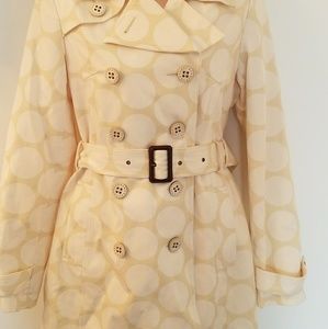 Vintage look retro dots trench coat